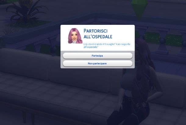 Partorire in ospedale the sims 4