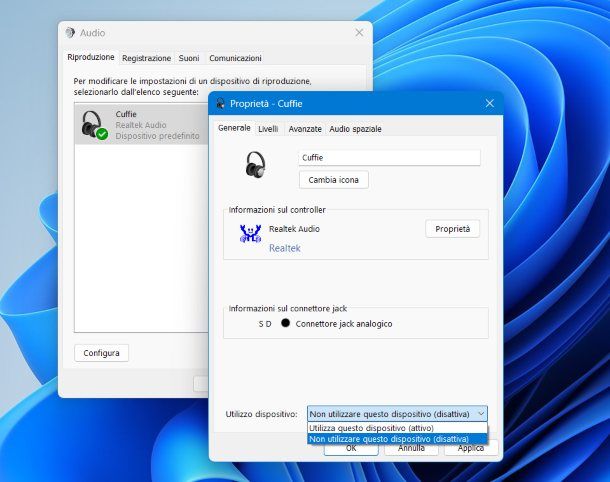 Come disattivare il jack delle cuffie su PC