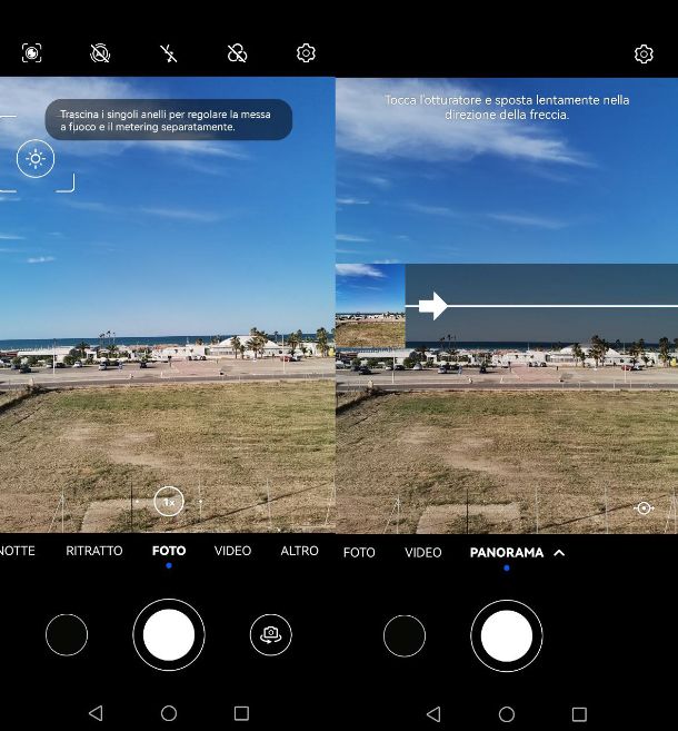 Come scattare foto panoramiche su Huawei
