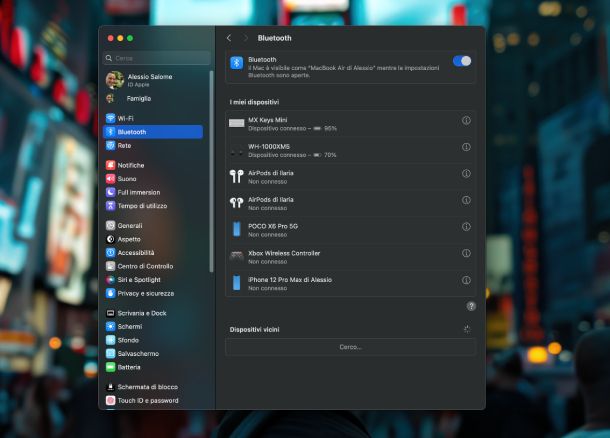 Cuffie Bluetooth Sony macOS