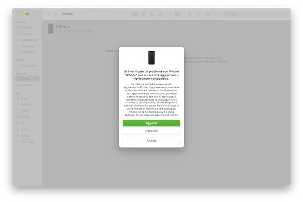 Come cambiare password iPhone dimenticata