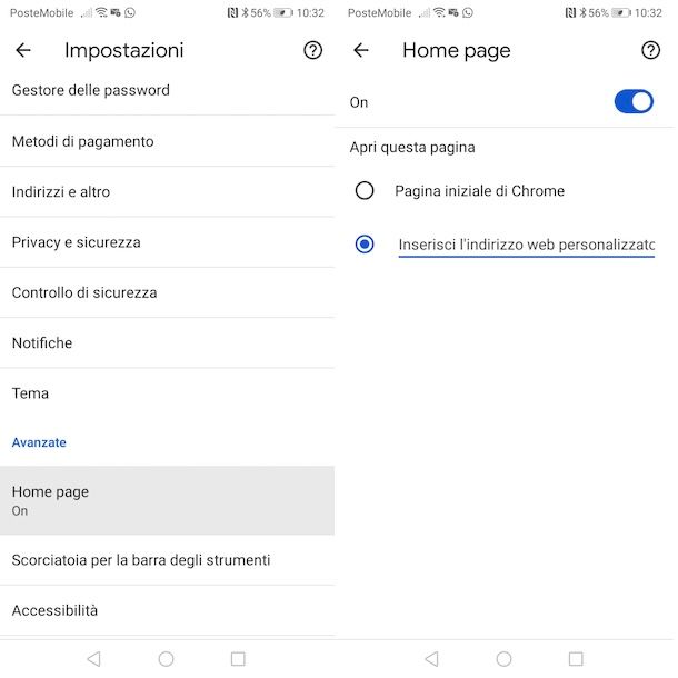 Chrome su Android