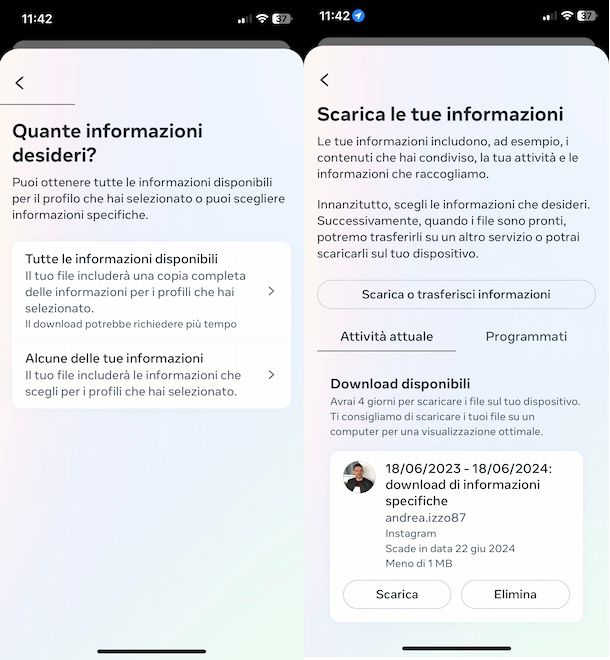 Recuperare chat Instagram da iPhone