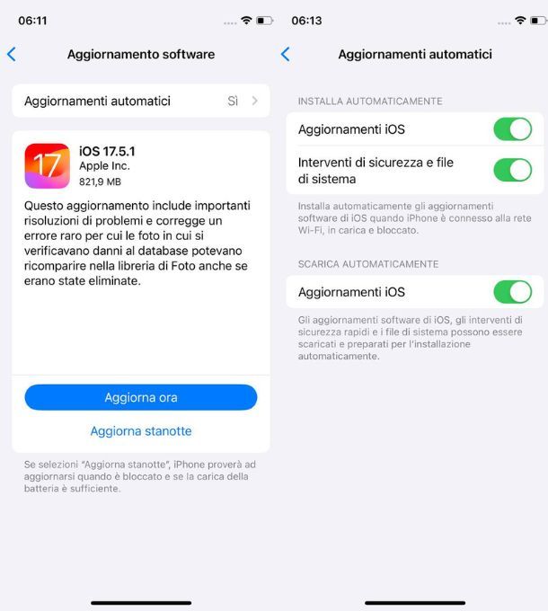 aggiornamento iphone