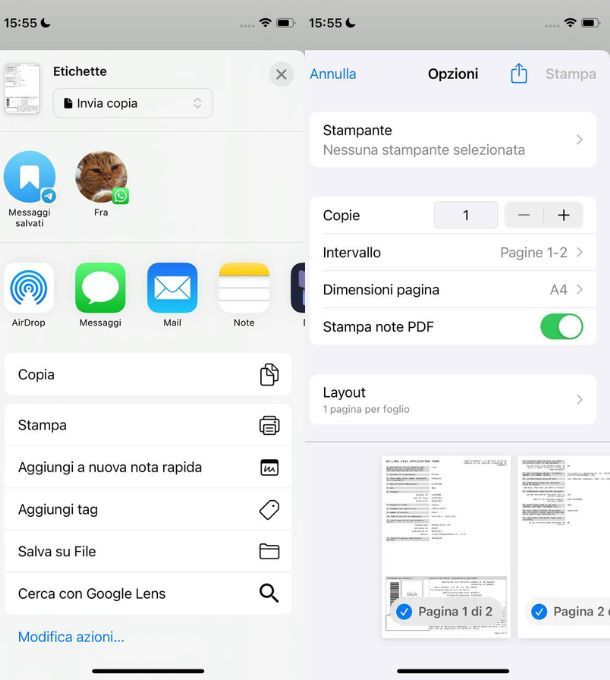 stampa iphone