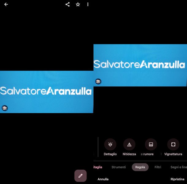 funzioni integrate smartphone per regolazione nitidezza