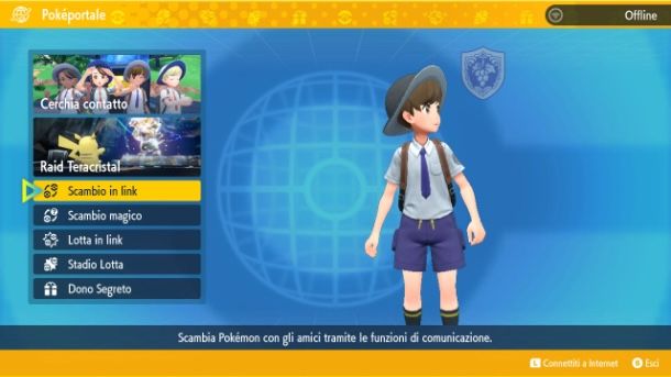 Come scambiare Pokémon Violetto