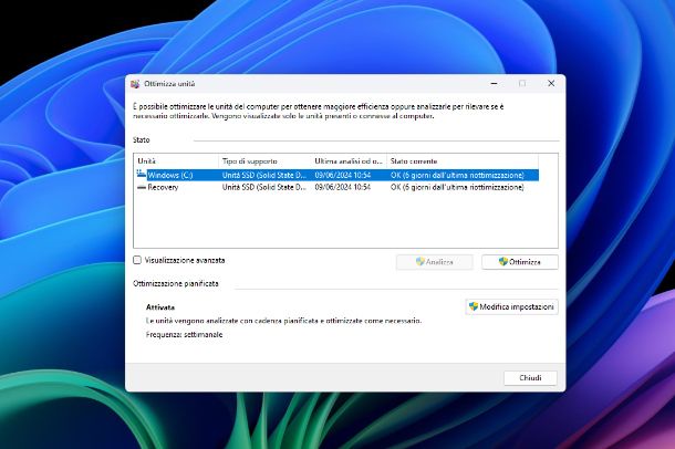 Deframmentazione e ottimizzazione disco
