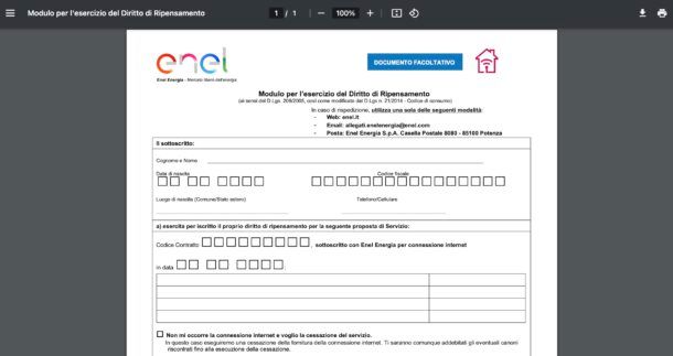 Disdetta Enel