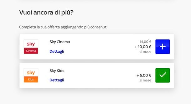 Attivare Sky Kids