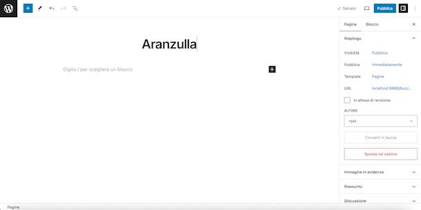 Pagina Web WordPress