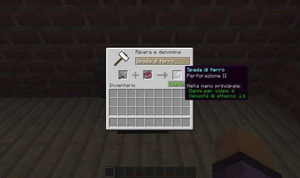 Come si fa la spada incantata su Minecraft