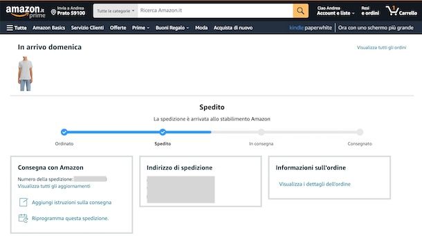 Spedizione Amazon