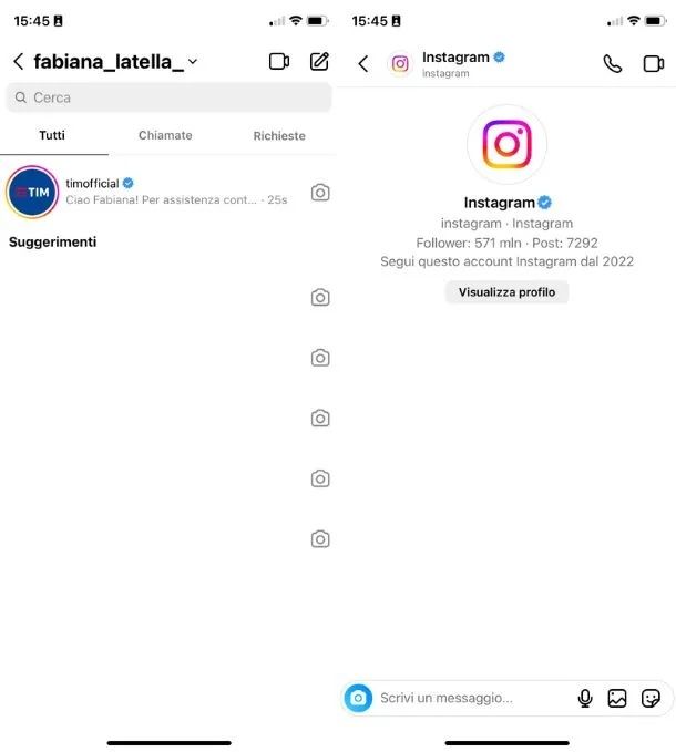 Scrivere messaggi privati su Instagram