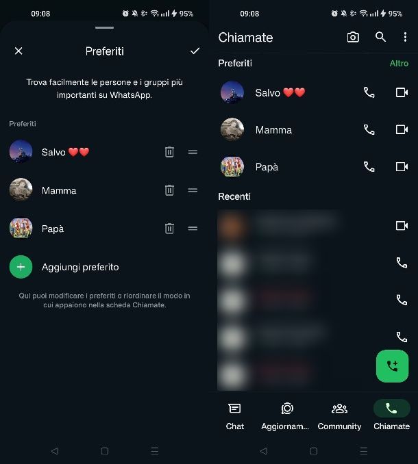 Come mettere i contatti preferiti su WhatsApp da Android