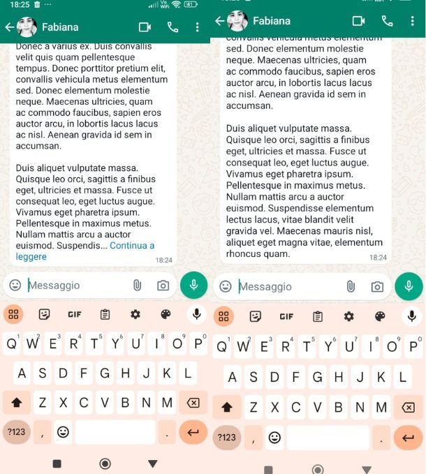 Scrivere messaggi lunghi su WhatsApp