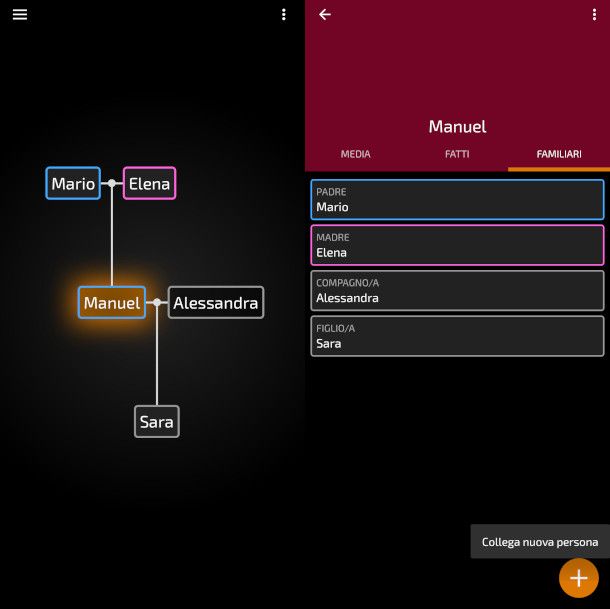 schermate app Family Gem