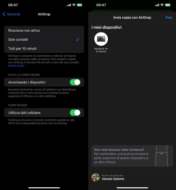AirDrop iPhone