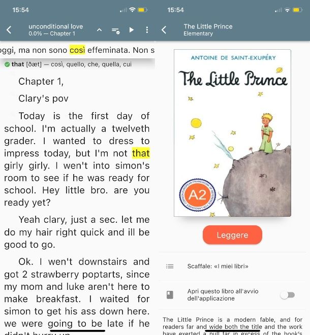 Libri in inglese e traduzione