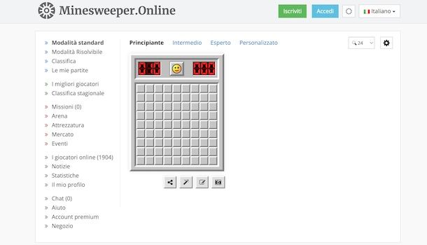 Campo minato online
