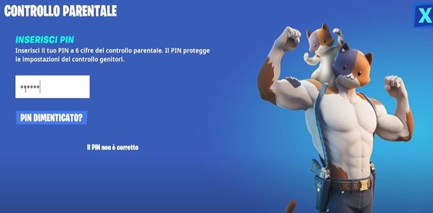 Modificare il controllo parentale di Fortnite