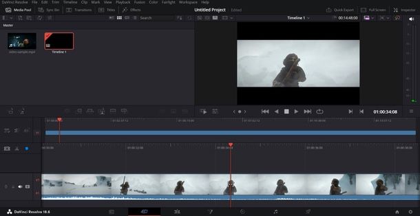 DaVinci Resolve programma per modificare video