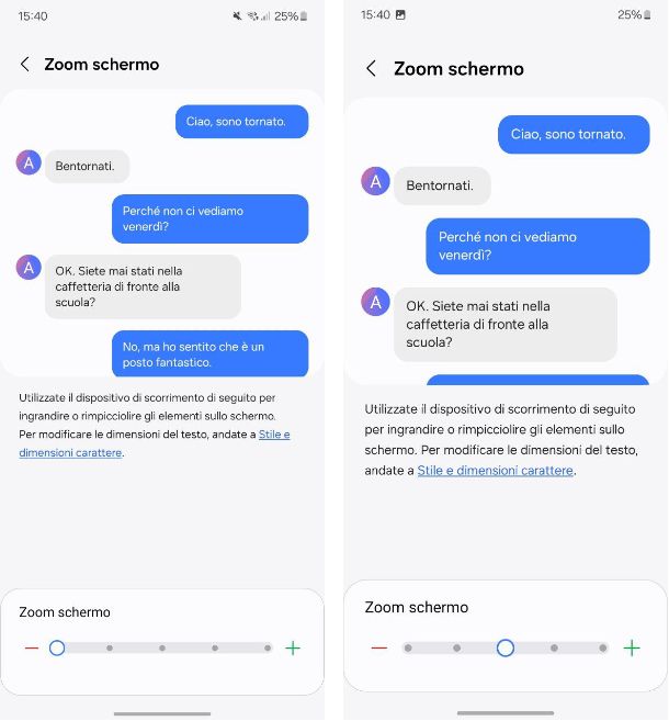 Come ingrandire lo schermo del cellulare Samsung