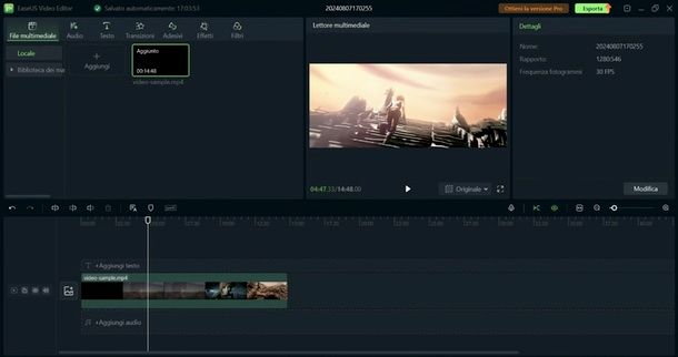 easeus video editor programma per modificare video