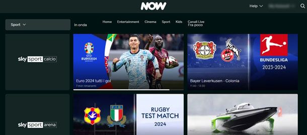 Pass Sport NOW TV da computer