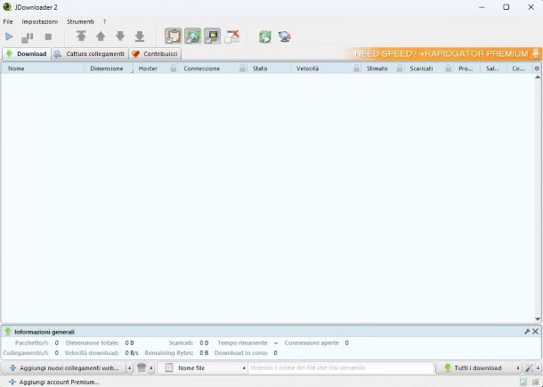 jDownloader per Windows