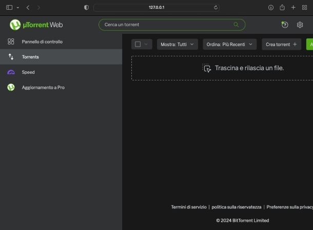 uTorrent Web per macOS