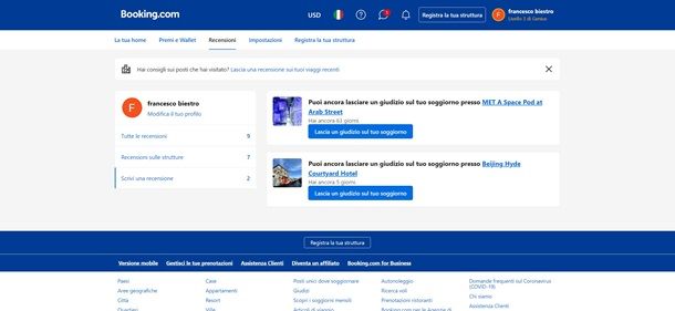 recensione booking