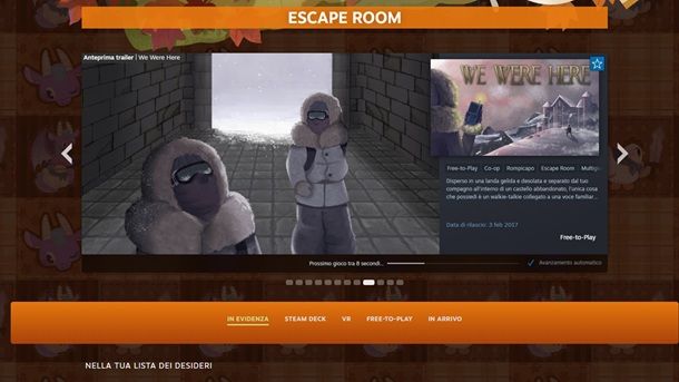 Escape room online gratis PC Steam