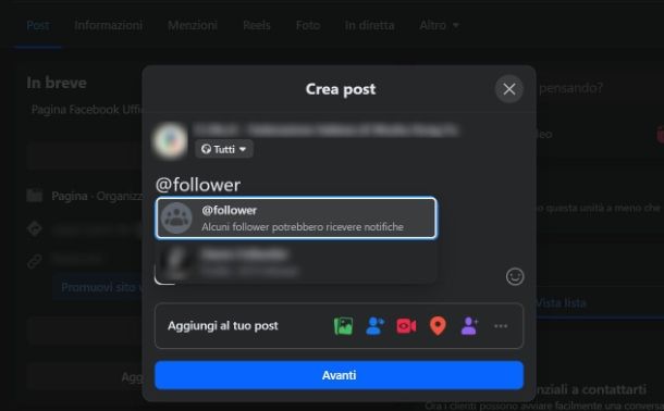 Come taggare tutti i follower su Facebook