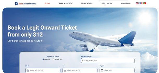 best onward ticket