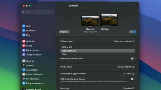 Come collegare due monitor al PC macOS