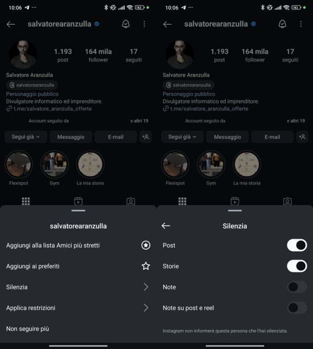 Resettare Home Instagram