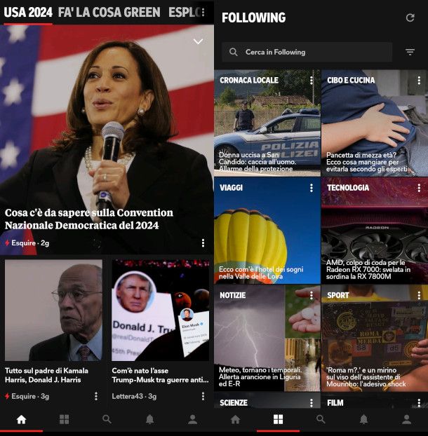 schermate app Flipboard