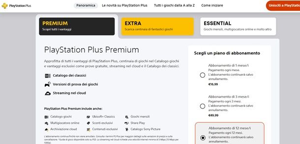 Gli abbonamenti di PlayStation Plus