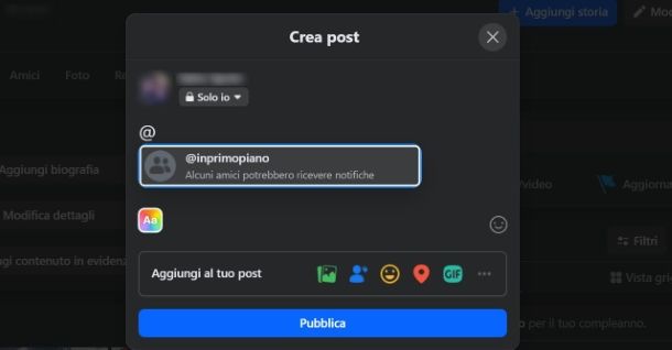 Come taggare tutti i follower su Facebook