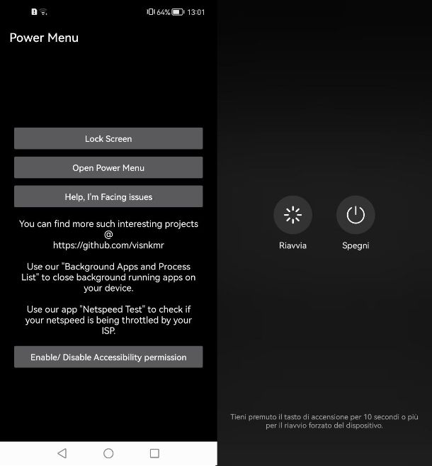 Come spegnere Huawei con app