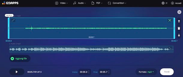 Unisci audio di 123apps