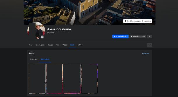 Vedere Reel salvati Facebook Online