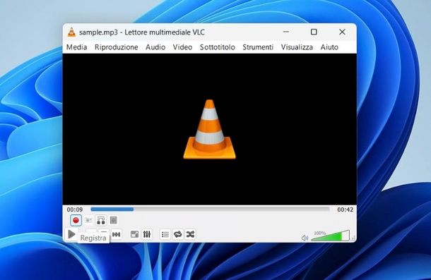 VLC registra audio