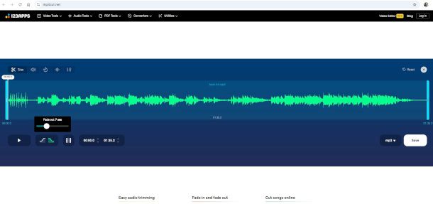 interfaccia MP3cut.net
