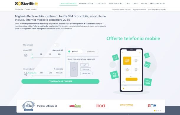 Confronto migliori tariffe per cellulari