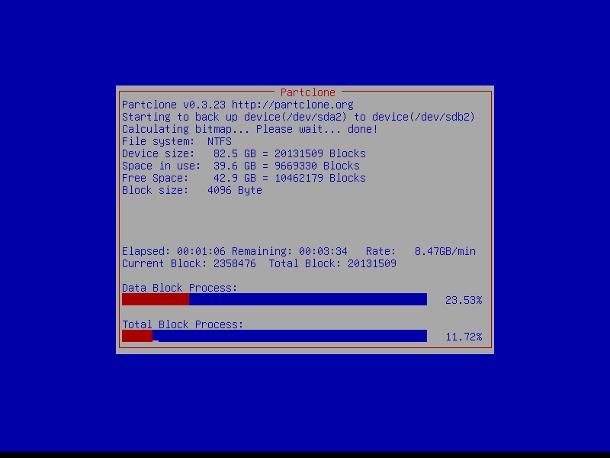 Come clonare un hard disk con sistema operativo gratis: Clonezilla