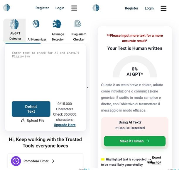 App per scoprire se un testo &egrave; scritto da ChatGPT