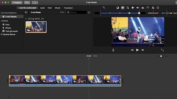 Mettere scritte su un video con iMovie