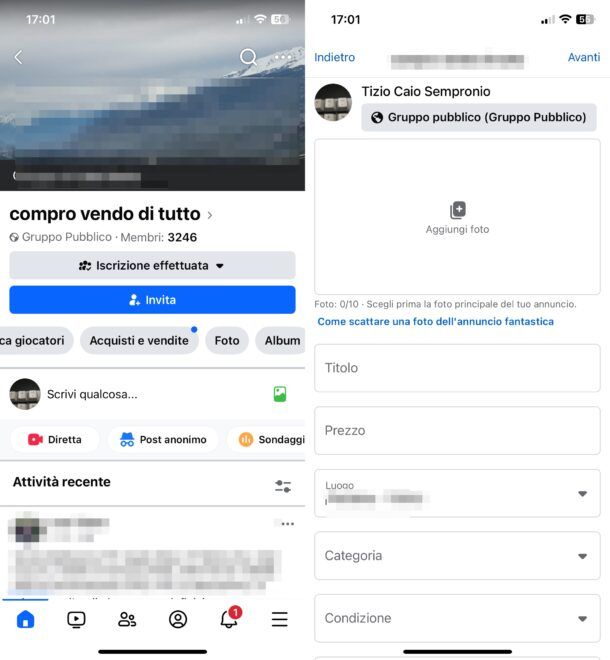 Come vendere su gruppo Facebook